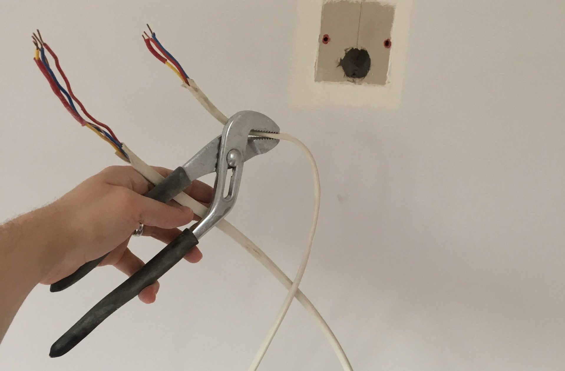 Remove old thermostat wiring