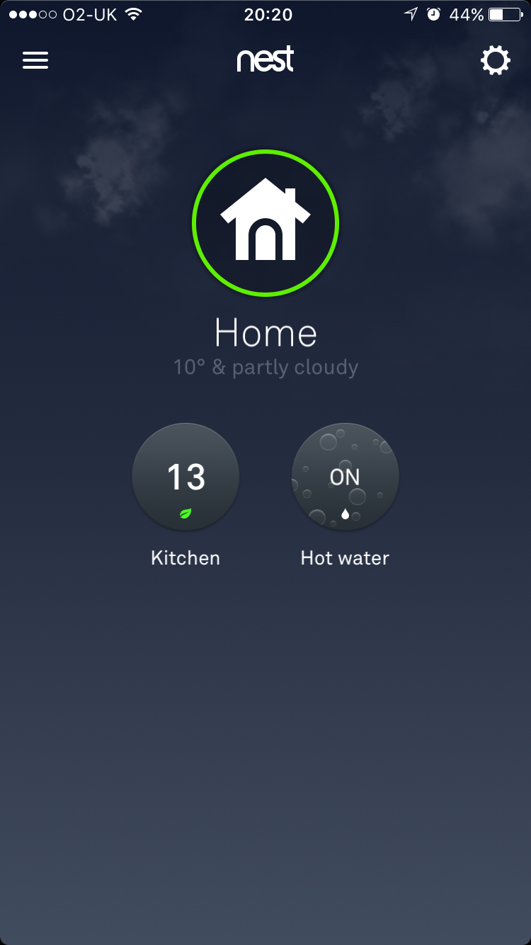 Nest thermostat hot water test